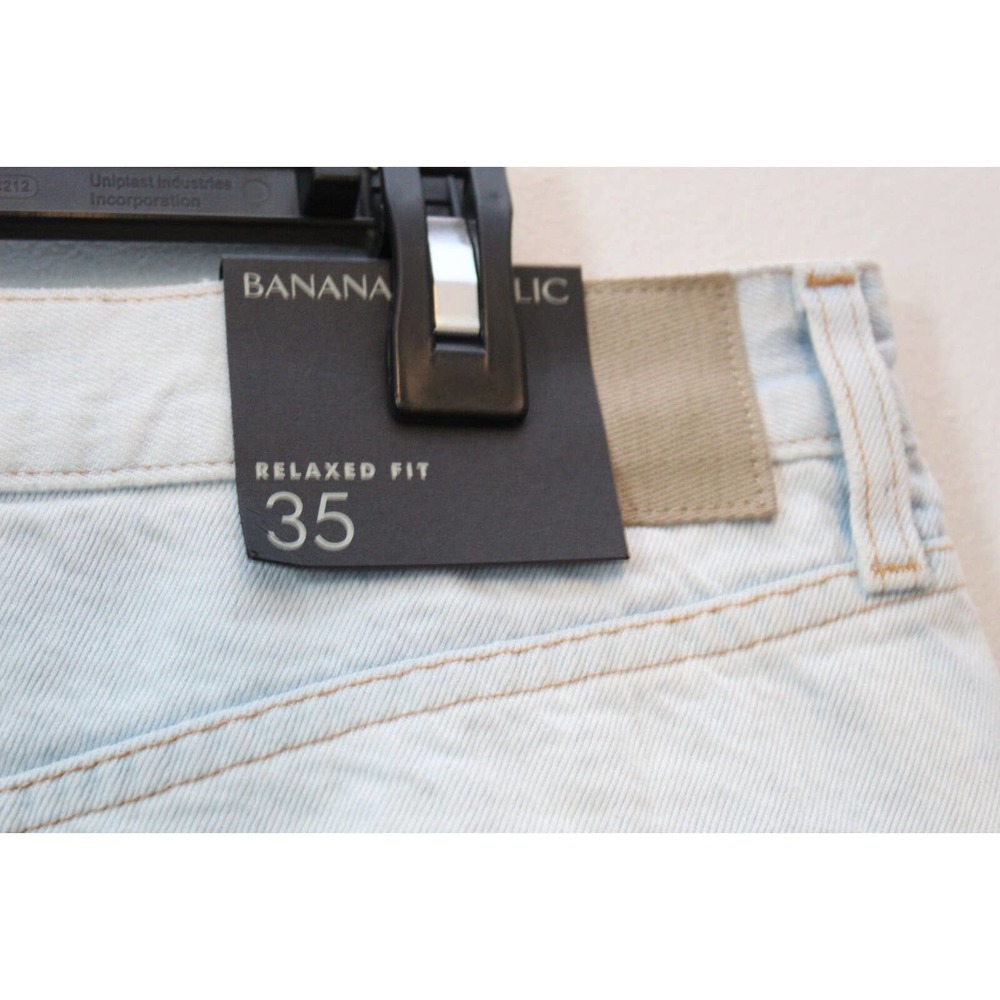 New Banana Republic Nettle Selvedge Relaxed Fit Jean Bleach Blue Men's 35 H14458 - Picture 11 of 13